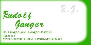 rudolf ganger business card